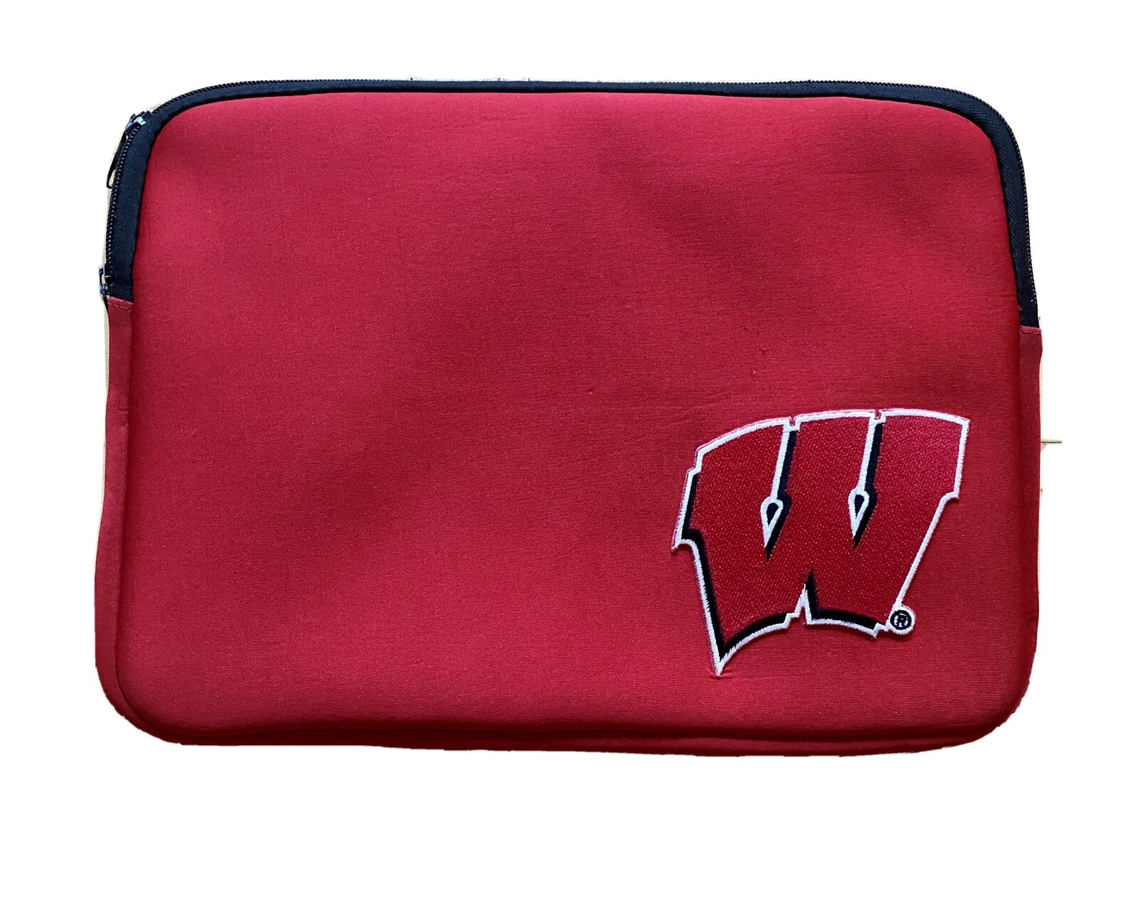 Wisconsin Badger Laptop Case, UW-Madison Logo Soft Laptop Case with Zipper