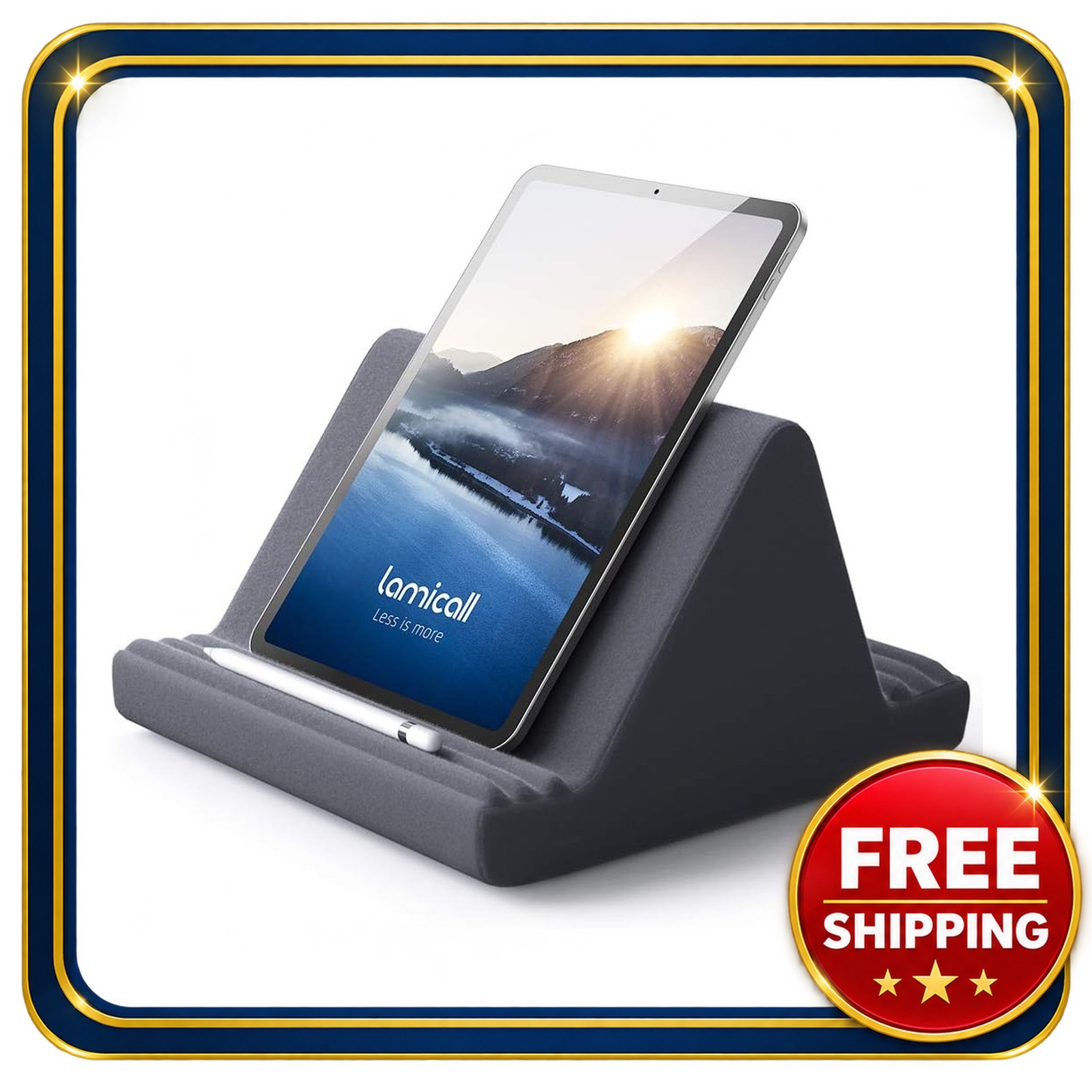 Tablet Pillow Stand 6 Adjustable Angles for iPad and More