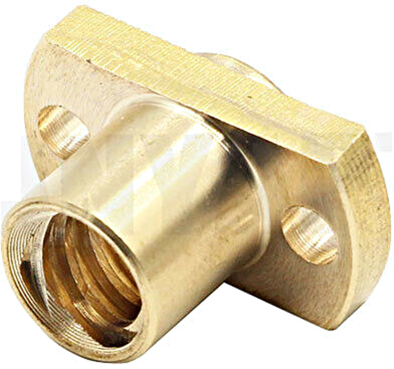 2-PCS QWORK T8 8MM 2MM PITCH NUT for 8MM Z-Axis Lead Screw 3D PRINTER CNC