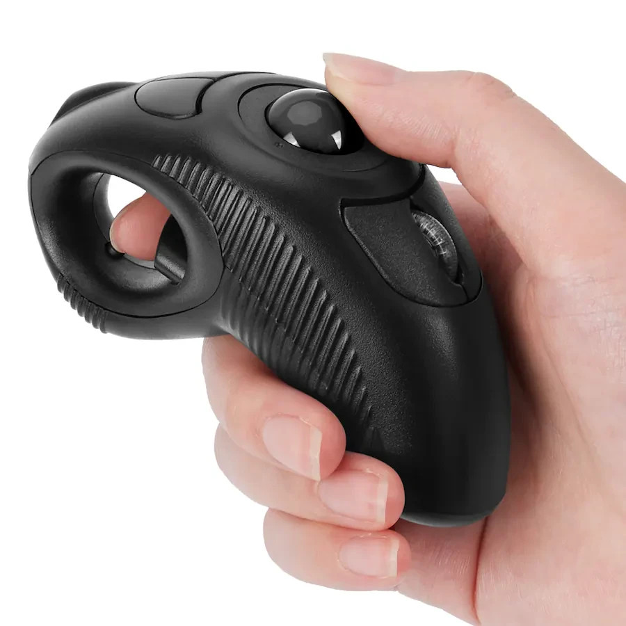 USB Wireless PC Laptop Finger HandHeld Trackball Mouse Mice w/ Laser Pointer