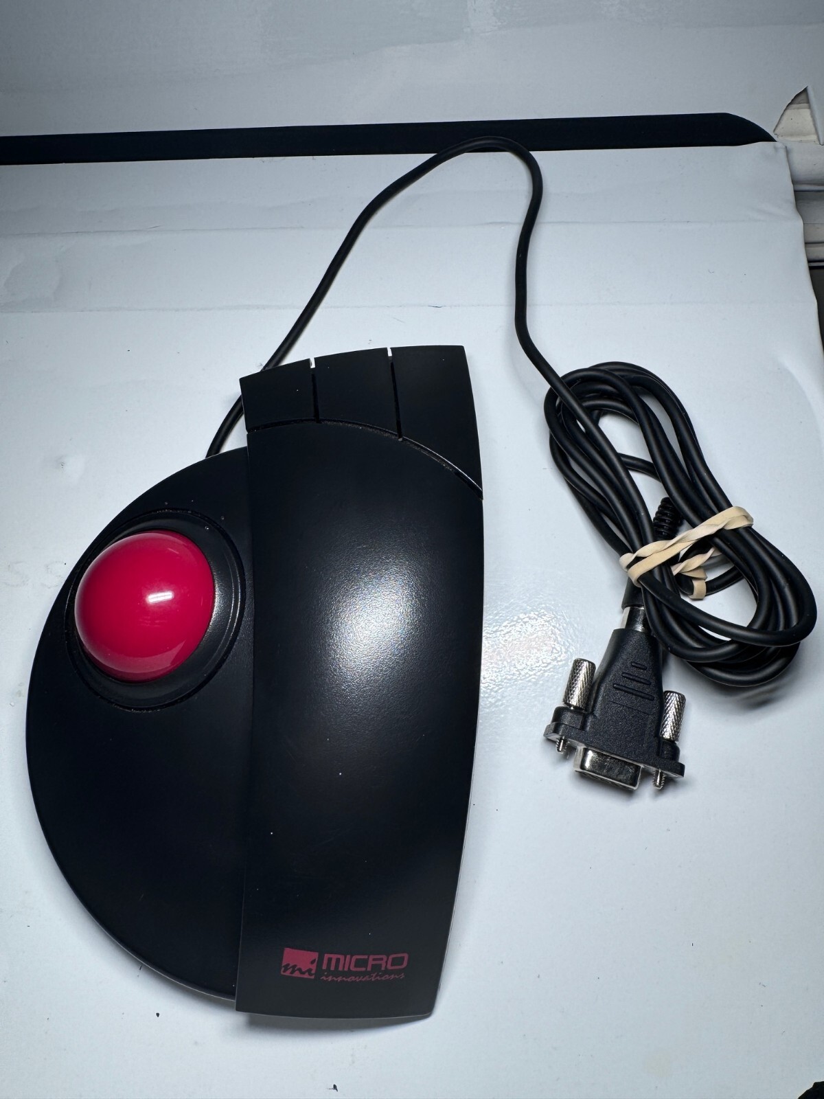 Vintage MICRO Innovations STK-3000 WEB Track Wired Mouse Serial Plug Modular