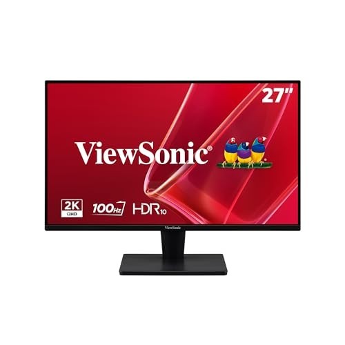 27 Inch QHD Monitor, 1440p, 100Hz, HDMI, DisplayPort, Matte Screen
