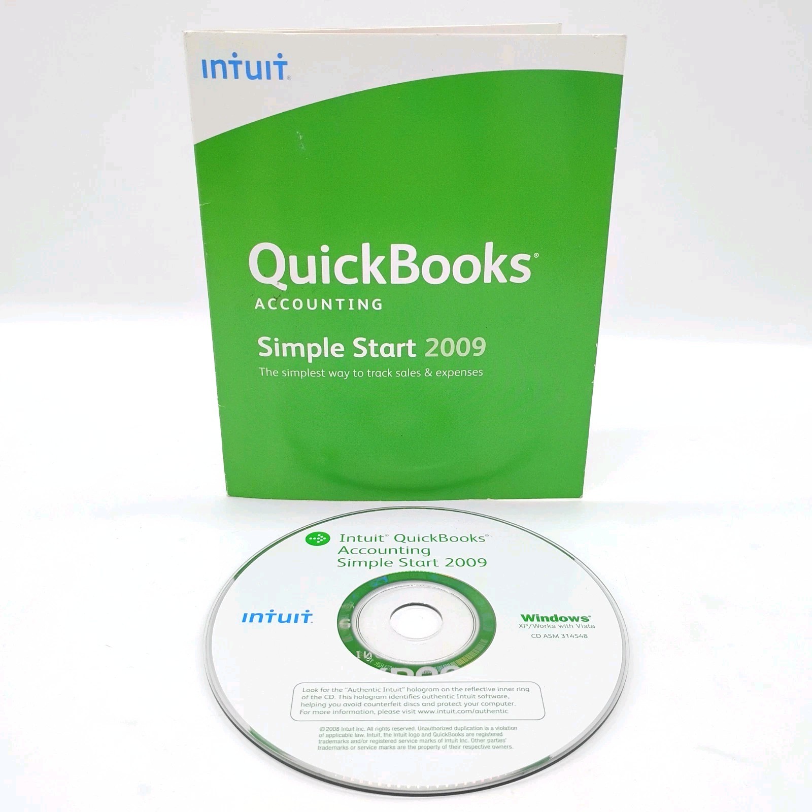 Intuit QuickBooks Accounting Software Simple Start 2009 (Windows PC) w/  License