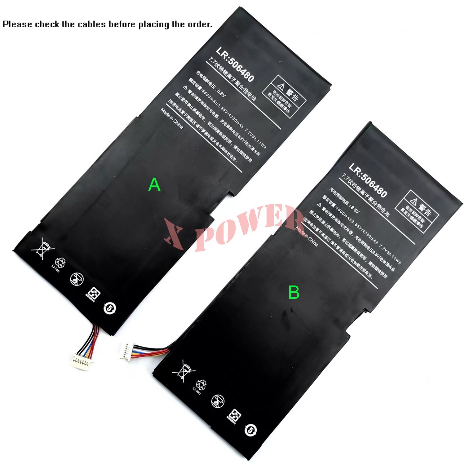 New LR:506480 Battery For One-Netbook One mix 3 3S 3 Pro Handheld Mini PC