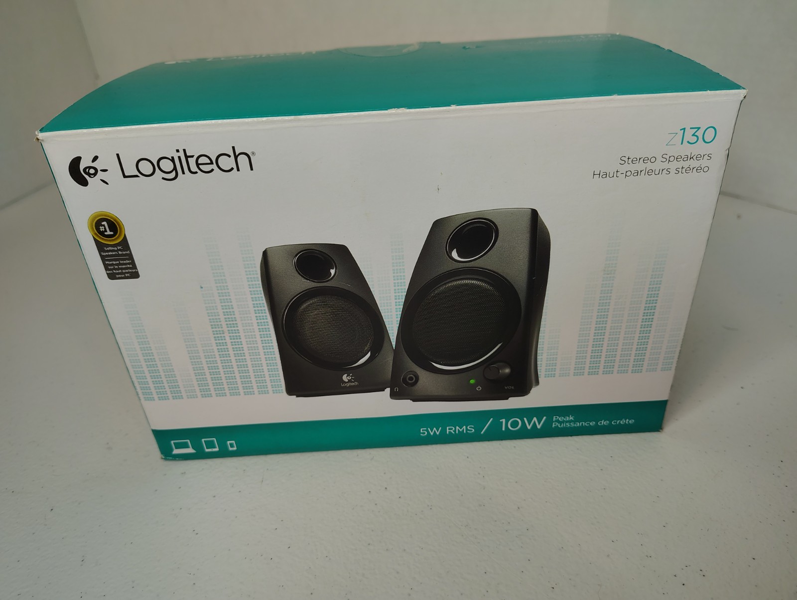 Logitech Z130 Compact 2.0 Stereo Speakers 3.5mm Jack Black New