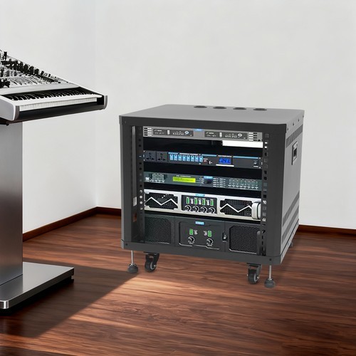 9U Rolling Server Rack Locking Network Cabinet Box Data Enclosure