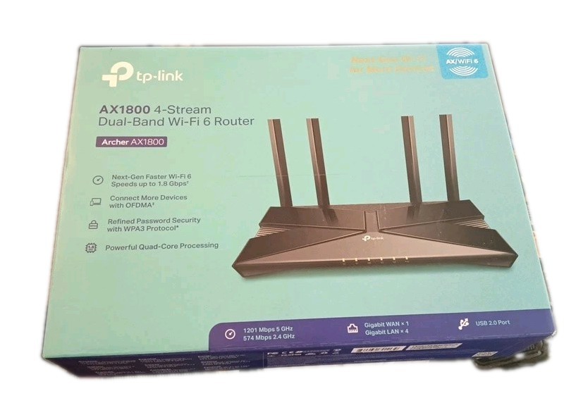 TP-LINK Archer AX1800 4-Stream Dual-Band Wi-Fi 6 Router Brand New 