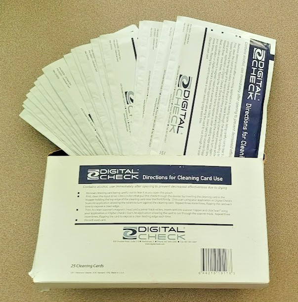 Digital Check Scanner Cleaning Card 20ct