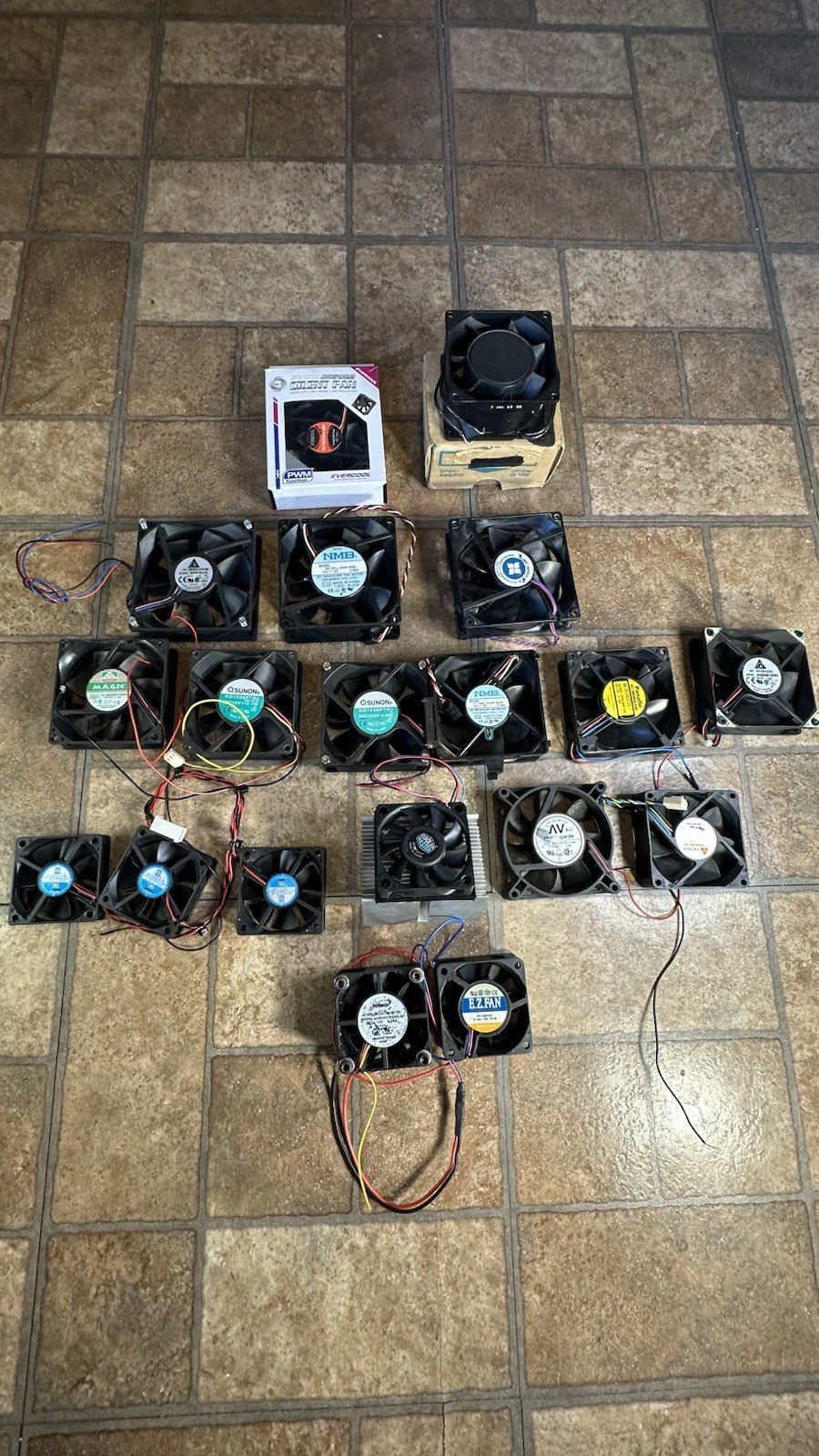 Mixed CPU Fan Lot Of  19 New And Used