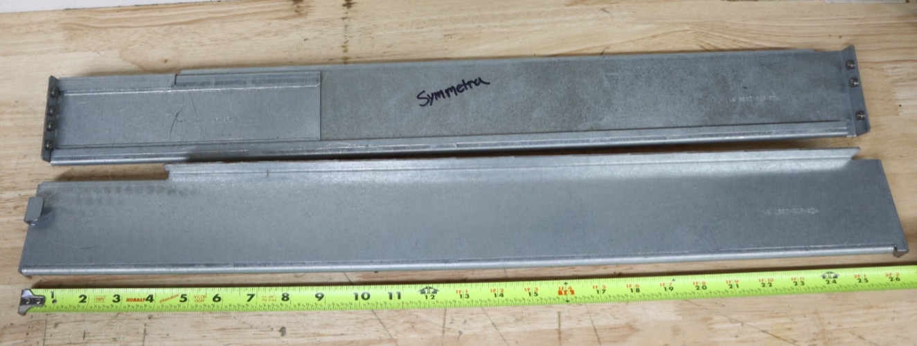 Nice Used APC Symmetra 4-Post Rack Mount Mounting Rail Set Pair Rails *No Screws