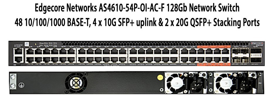 Edgecore Networks AS4610-54P-OI-AC-F 48 10/100/1000 BASE-T Ports Network Switch