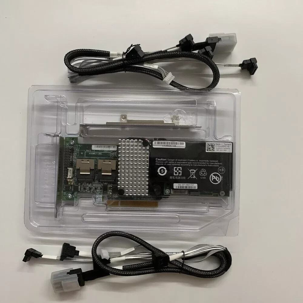 Dell LSI MegaRAID 9260-8i 6Gb/s RAID Controller w/ BBU & 2PCS 8087 SATA cable.