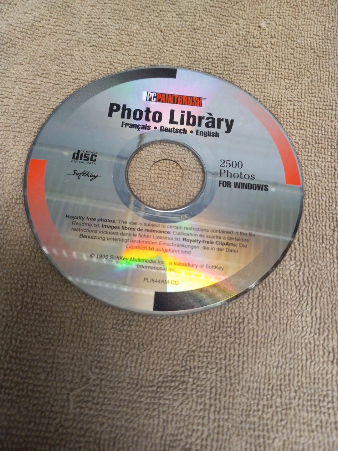 PC Paintbrush Photo Library - 2500 Photos (PC, 1995, SoftKey Multimedia)