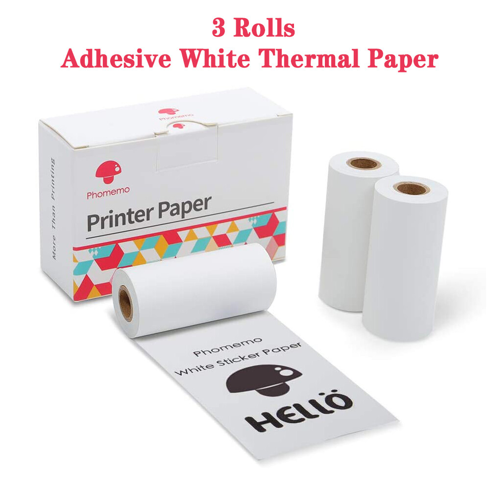 For Bluetooth Portable Mini Photo Printer M02/T02--Adhesive Thermal Paper
