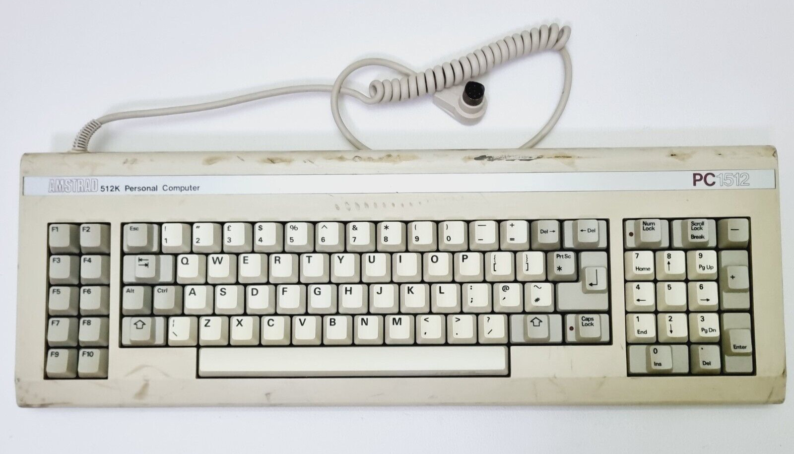 VINTAGE AMSTRAD KEYBOARD PC 1512 - Untested Parts only