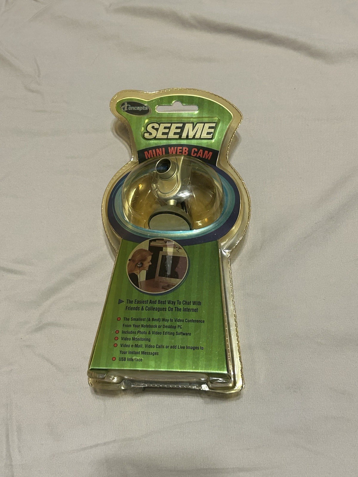 iConcepts SEEME Mini Web Cam USB Silver Video Monitoring Photo & Video Editing