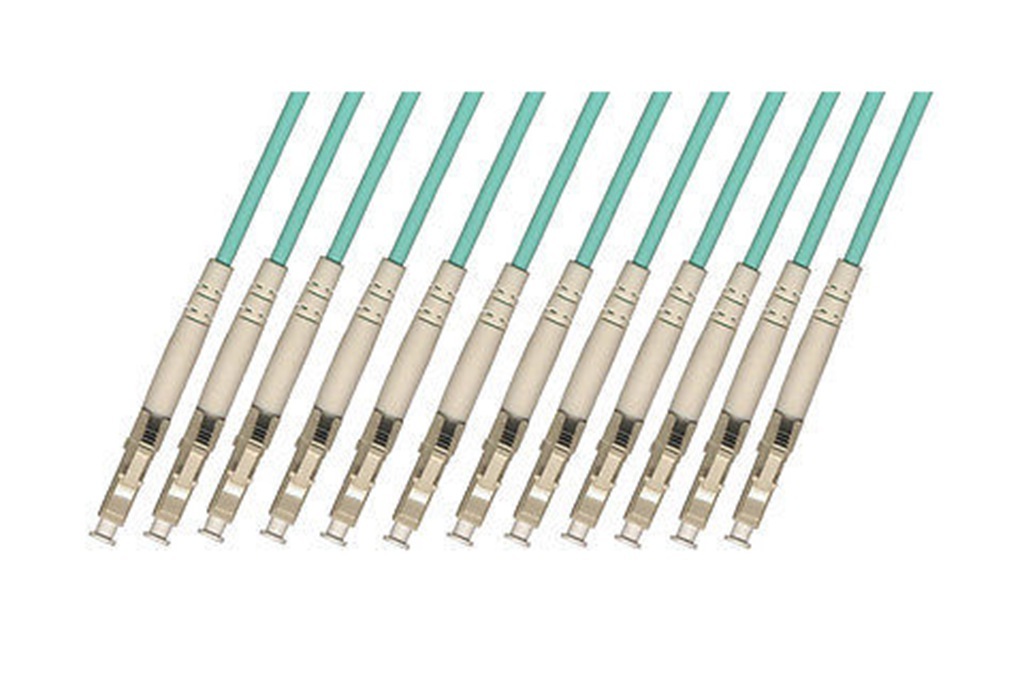 20M OUTDOOR ARMORED LC-LC 12 STRANDS OM3 50/125 MULTIMODE FIBER OPTIC CABLE