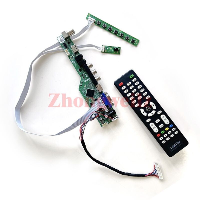 For LTN121AT07-L01/L02 Panel 1280x800 LVDS 30-P VGA+HDMI+AV+USB Driver Board Kit