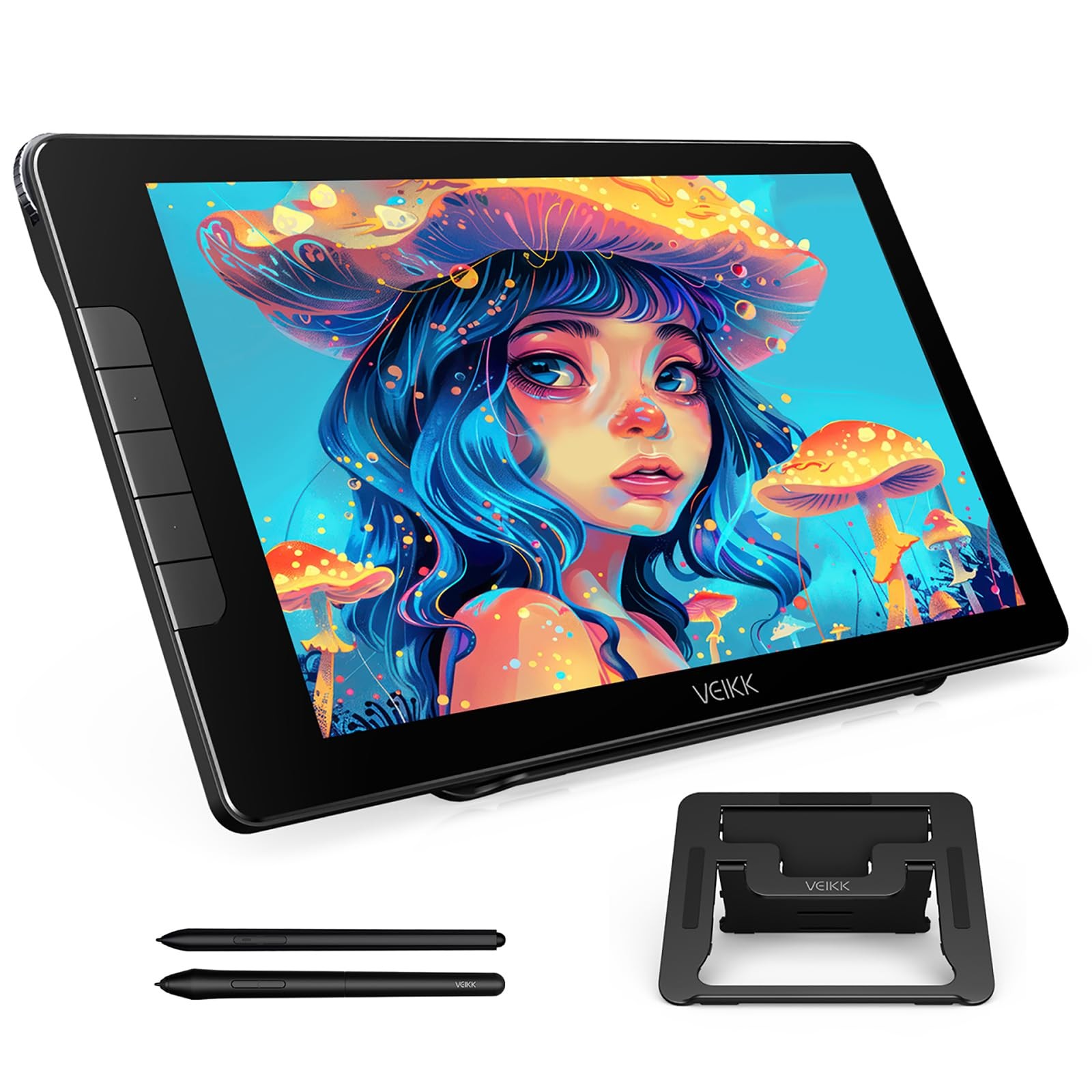 VEIKK Studio 16 Drawing Tablet with Screen, 15.6 Inch Pen inch M, Black