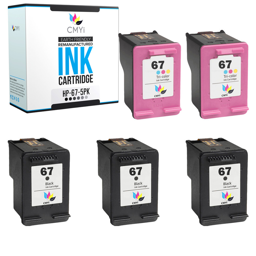 5-Pack Compatible HP 67 Printer Ink Cartridges for ENVY 6010e 6454e 6065e 6066e