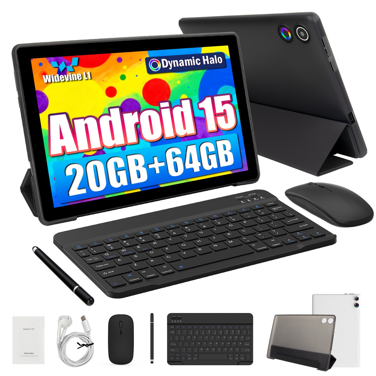 Tablet 10.1 inch Android 15 Tablet 20+64GB ROM Octa Core 1280×800 IPS WIFI HD