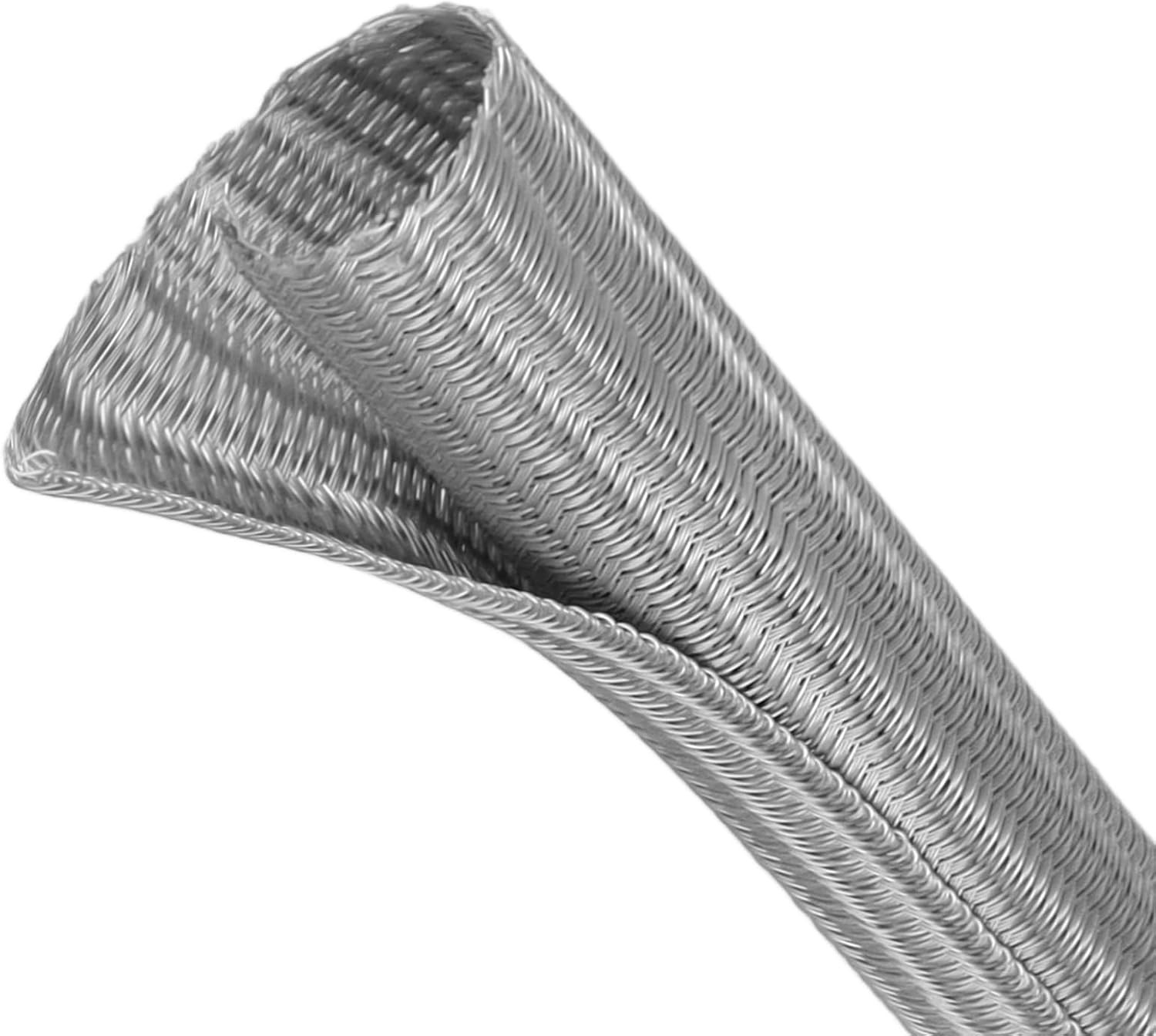 1/2 Inch Split Wire Loom Tubing 10 Ft Cable Protector Sleeve Gray