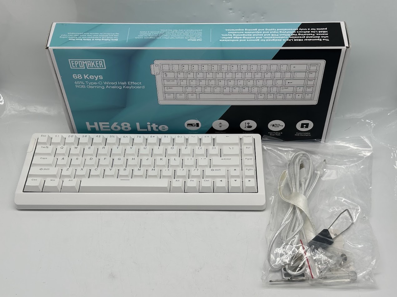 EPOMAKER HE68 Lite Hall Effect Gaming Keyboard - OPEN BOX