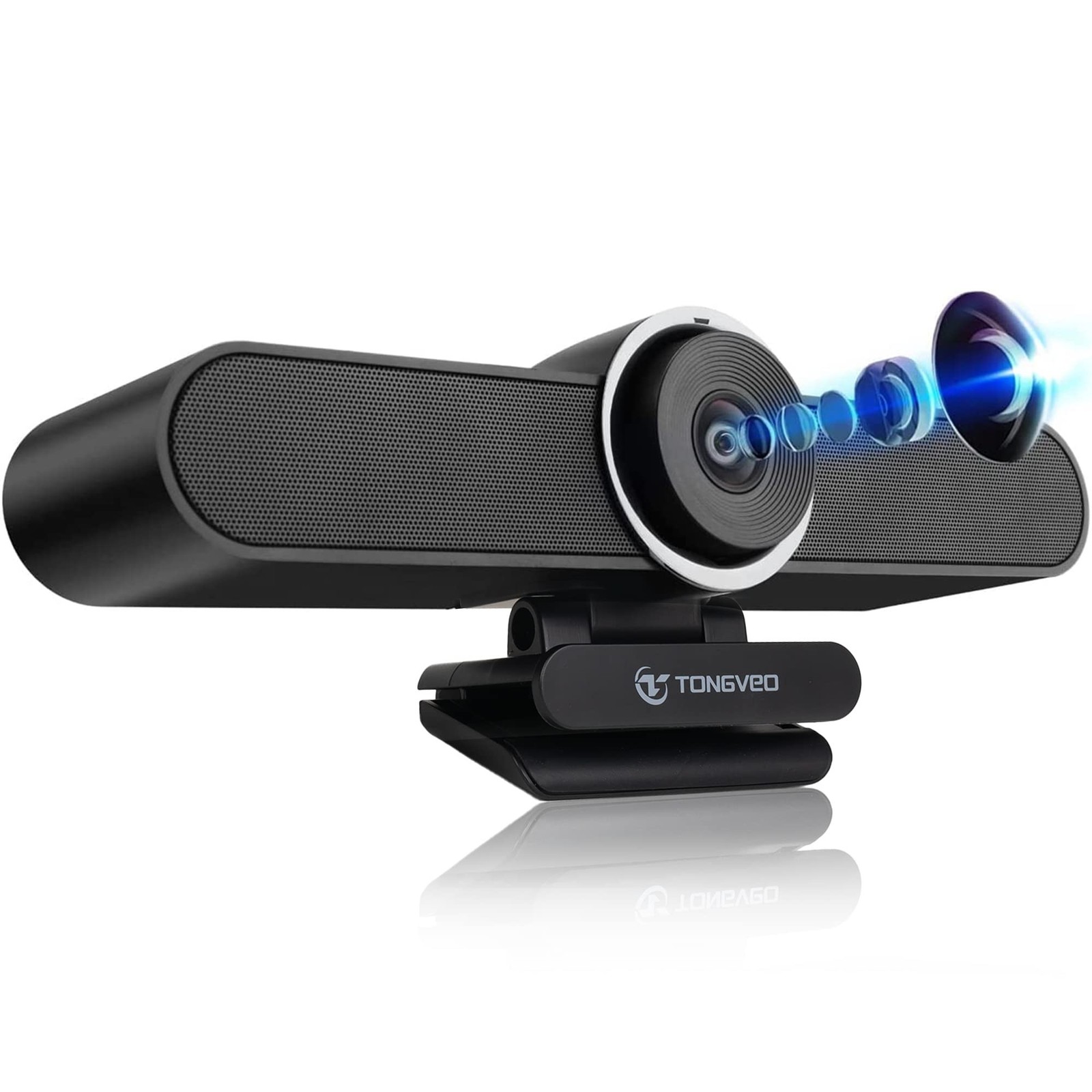 4K Webcam Conference Call TV Room Web Camera with Dual Microphones &Speaker, ...