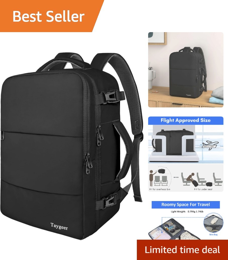 Versatile Water Resistant Laptop Backpack with Multiple Pockets - 15.6 inch Size