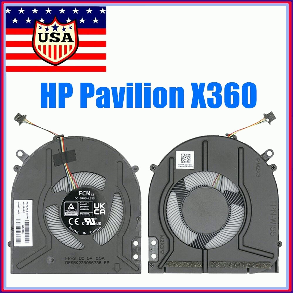 OEM CPU Cooling Fan Replace For HP Pavilion X360 14-EK0013DX 2-IN-1 N09477-001