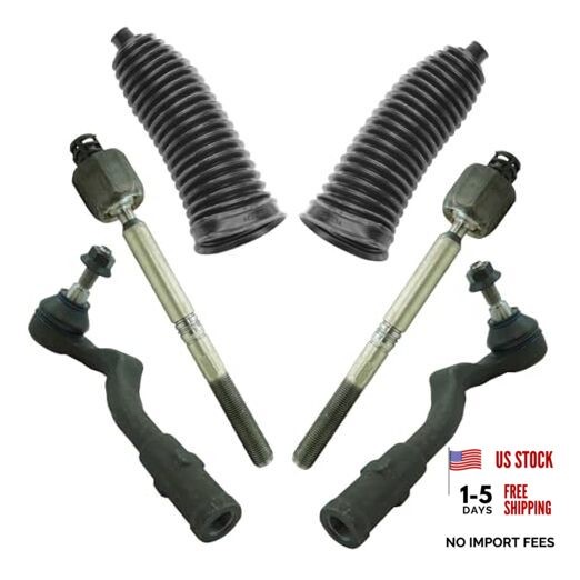 Front Steering Kit Steering Rack & Pinion Bellow Tie Rod Compatible PSA33894