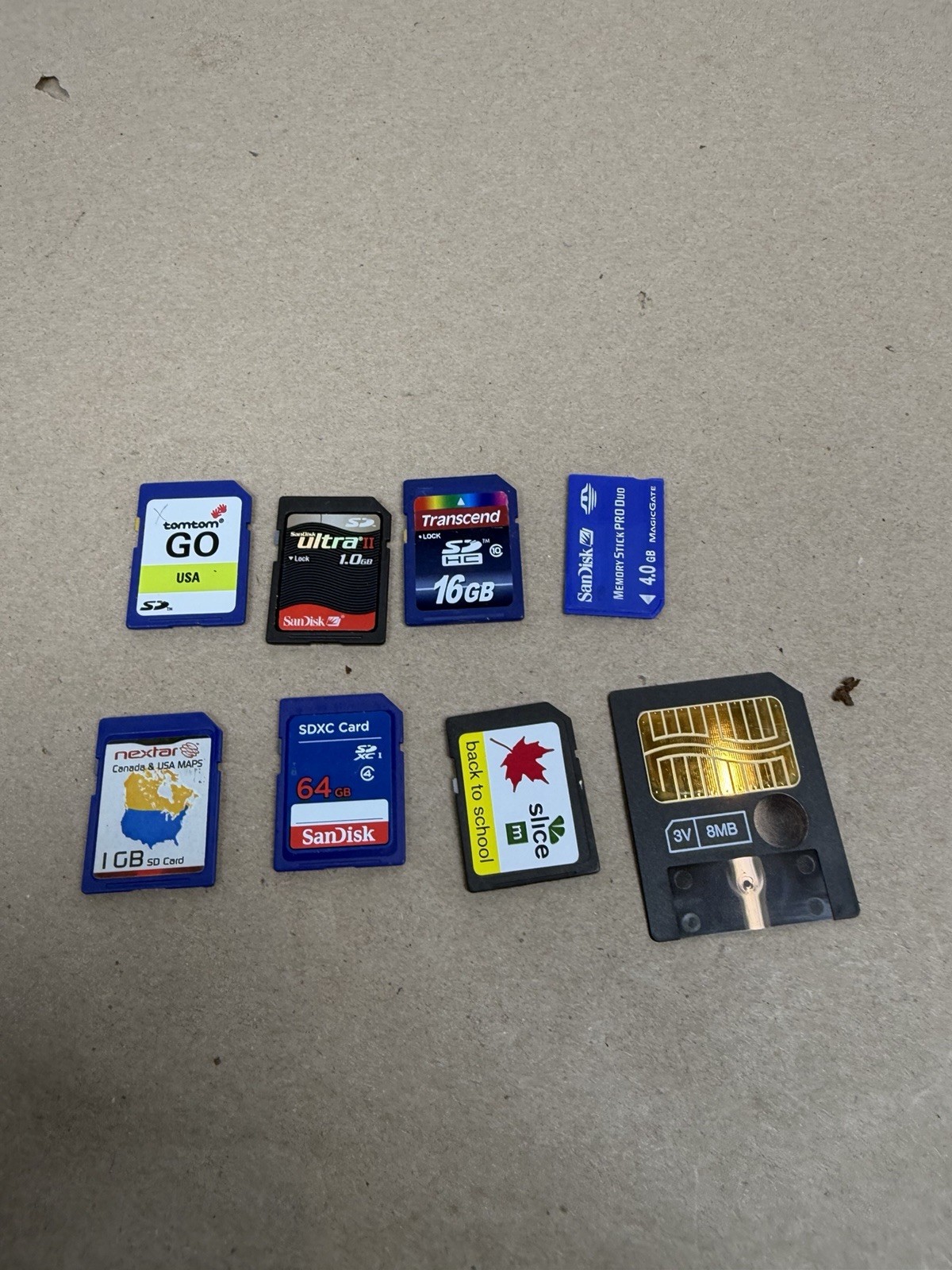 Computer SD Cards Lot Of 8- Mixed Brands And Sizes Ships Fast