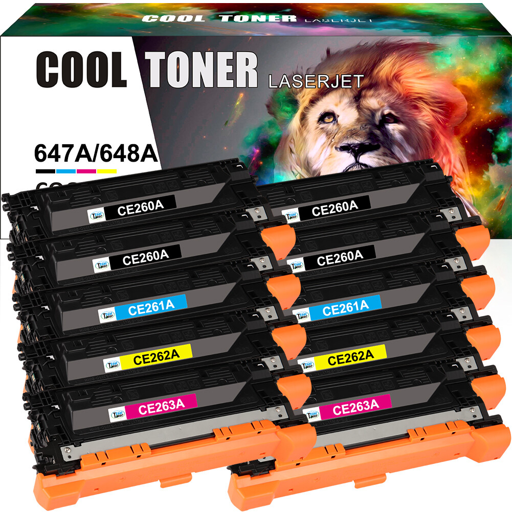 10PK BK C Y M CE260A 647A Toner Set for HP Color Laserjet CP4525N CP4520 CP4025