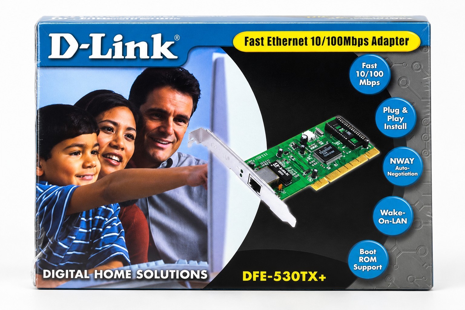 D-Link DFE-530TX+ PCI Fast Ethernet 10/100Mbps Network Adapter Original Box