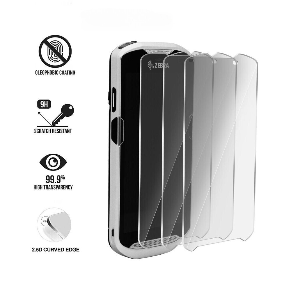 TC51 3-PACK Tempered Glass Screen Protector for Zebra TC51 TC52 TC56 TC57 TC510K