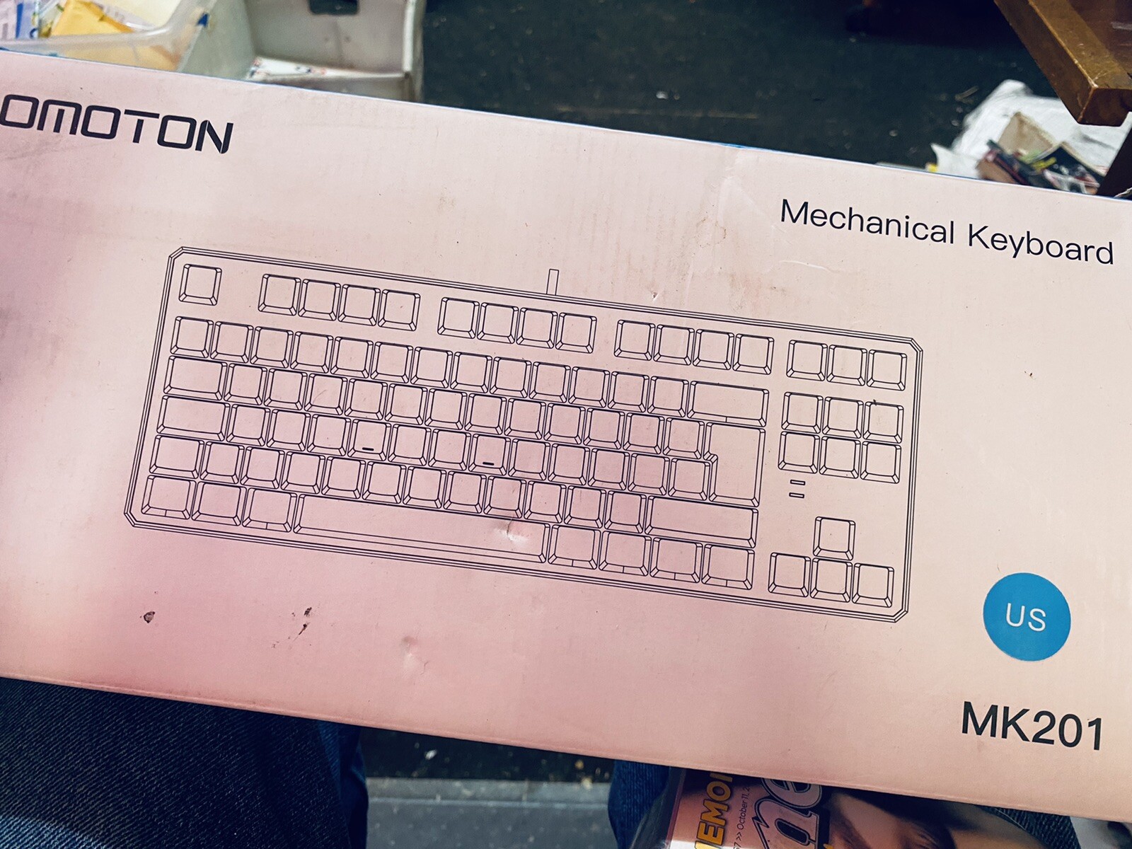 MK201 Gaming Mechanical Keyboard   LED Backlit Wired Blue Switches New