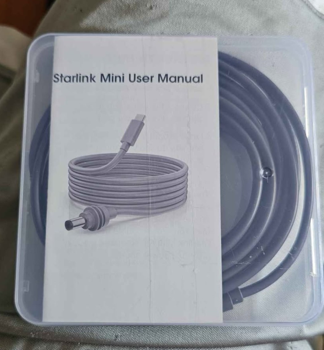Starlink Mini 9.8FT/3M Gray USB-C to DC Power Cable Portable for Starlink