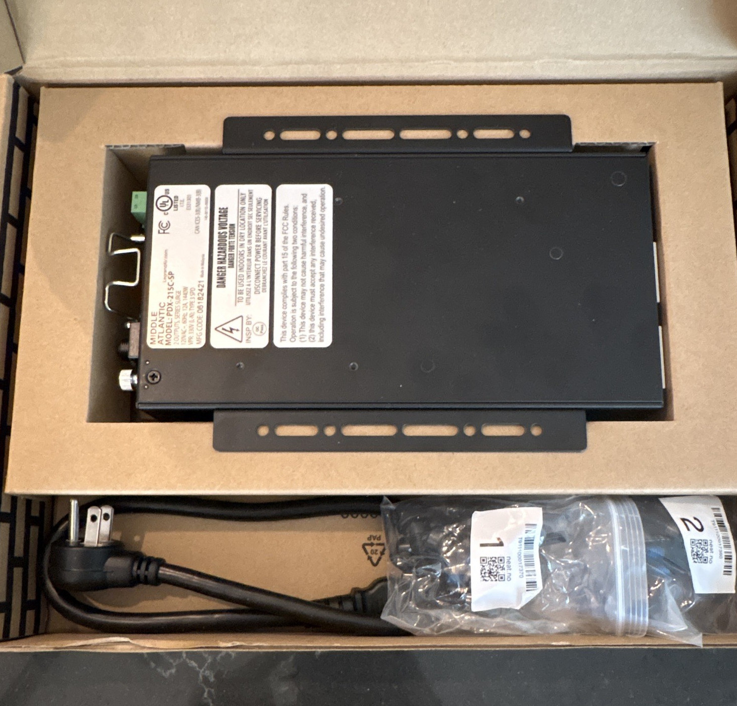 Middle Atlantic PDX-215C-SP Series Surge Protector 15A 2-Outlets 120V