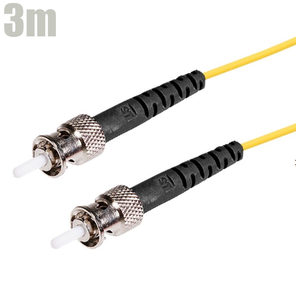 3M ST to ST UL Single Mode 9/125 Simplex Fiber Optic Optical Cable OFNR Yellow