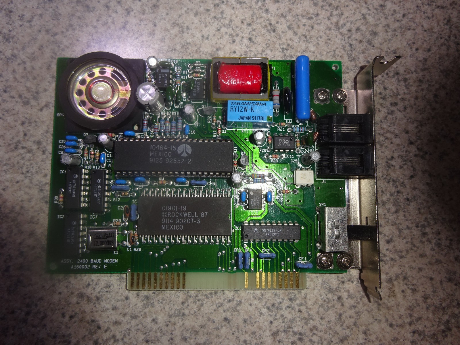 Tandy Computer  ISA Card Internal PC Modem 2400 Baud Board 25-1037 C