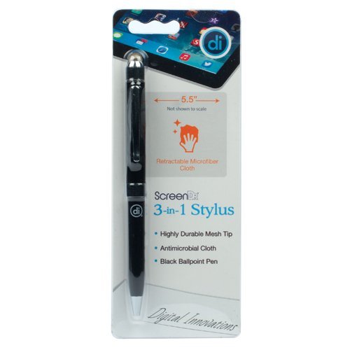 Digital Innovations ScreenDR 3-in-1 Stylus, black (4101500), *NEW* *FREE Ship*