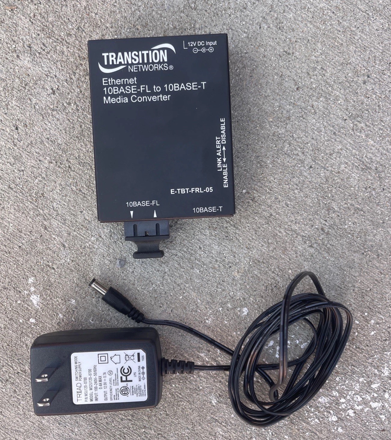 Transition Networks E-TBT-FRL-05(SC) Ethernet Copper to Fiber Media Converter