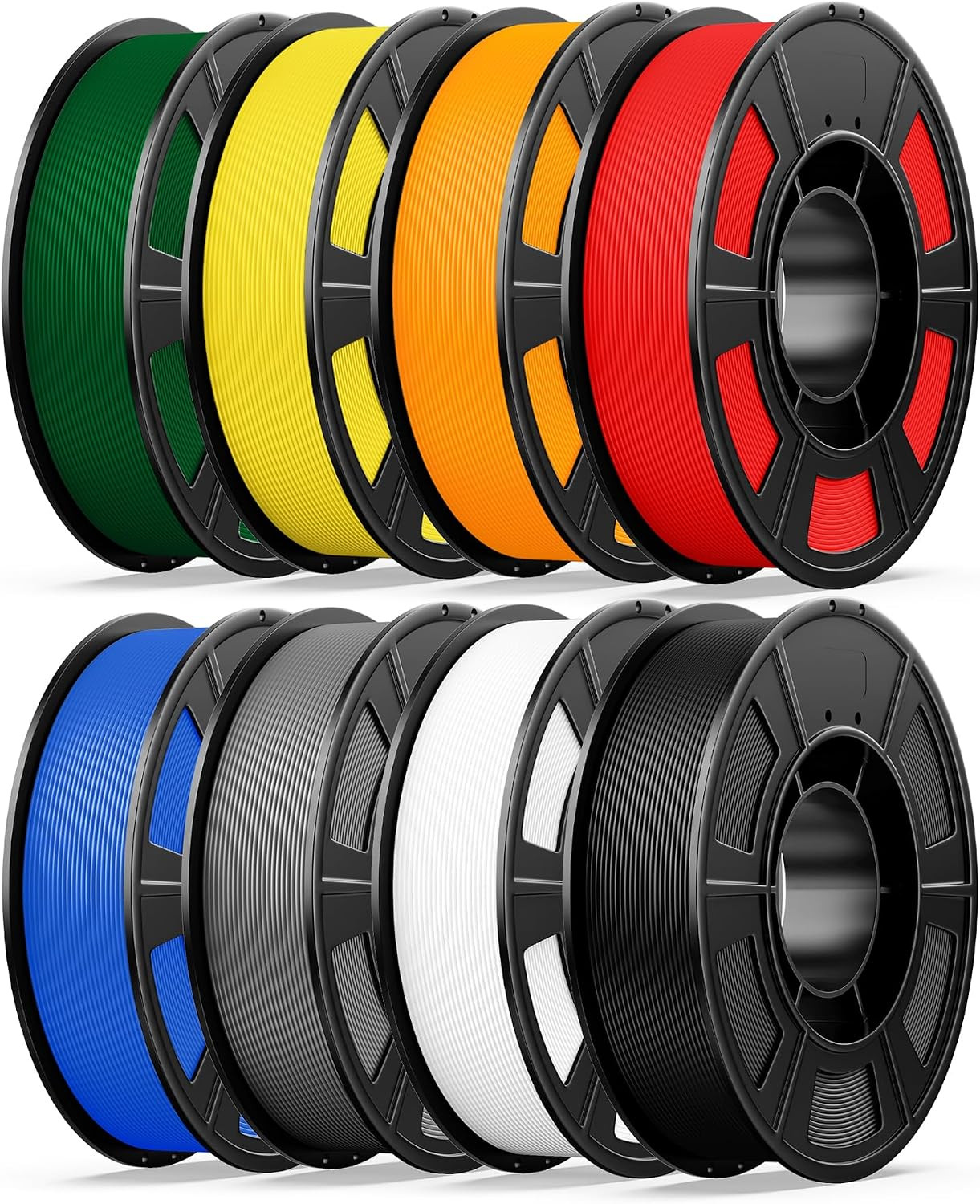 8 Color PETG 3D Printer Filament Bundle, Multicolor Pack, 0.25Kg*8