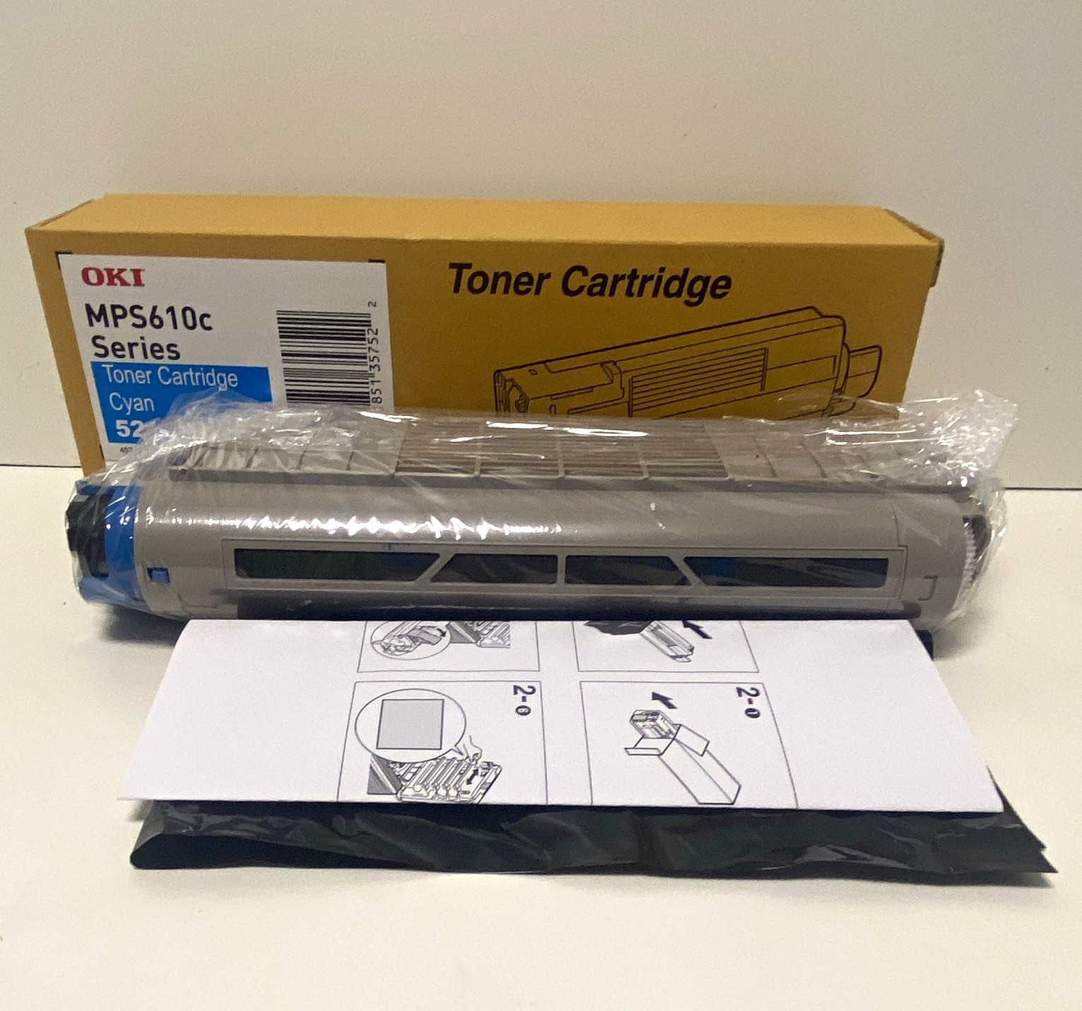 OKI Genuine Cyan Toner Cartridge for MPS610c Laser Printer, MPN 52123701
