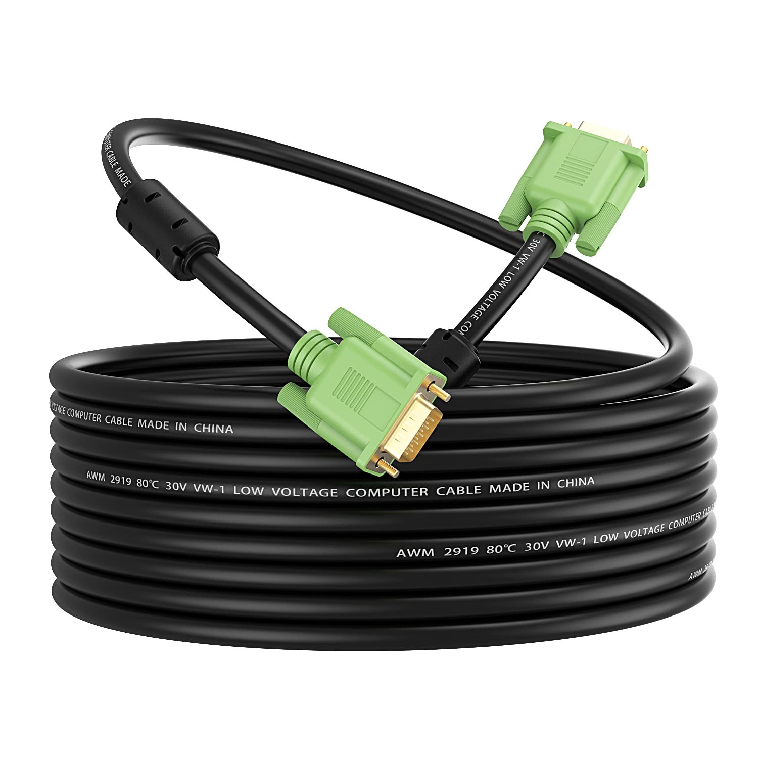 15FT VGA To VGA HD15 Monitor Video Cable For PC Laptop TV Projector 1 PCS