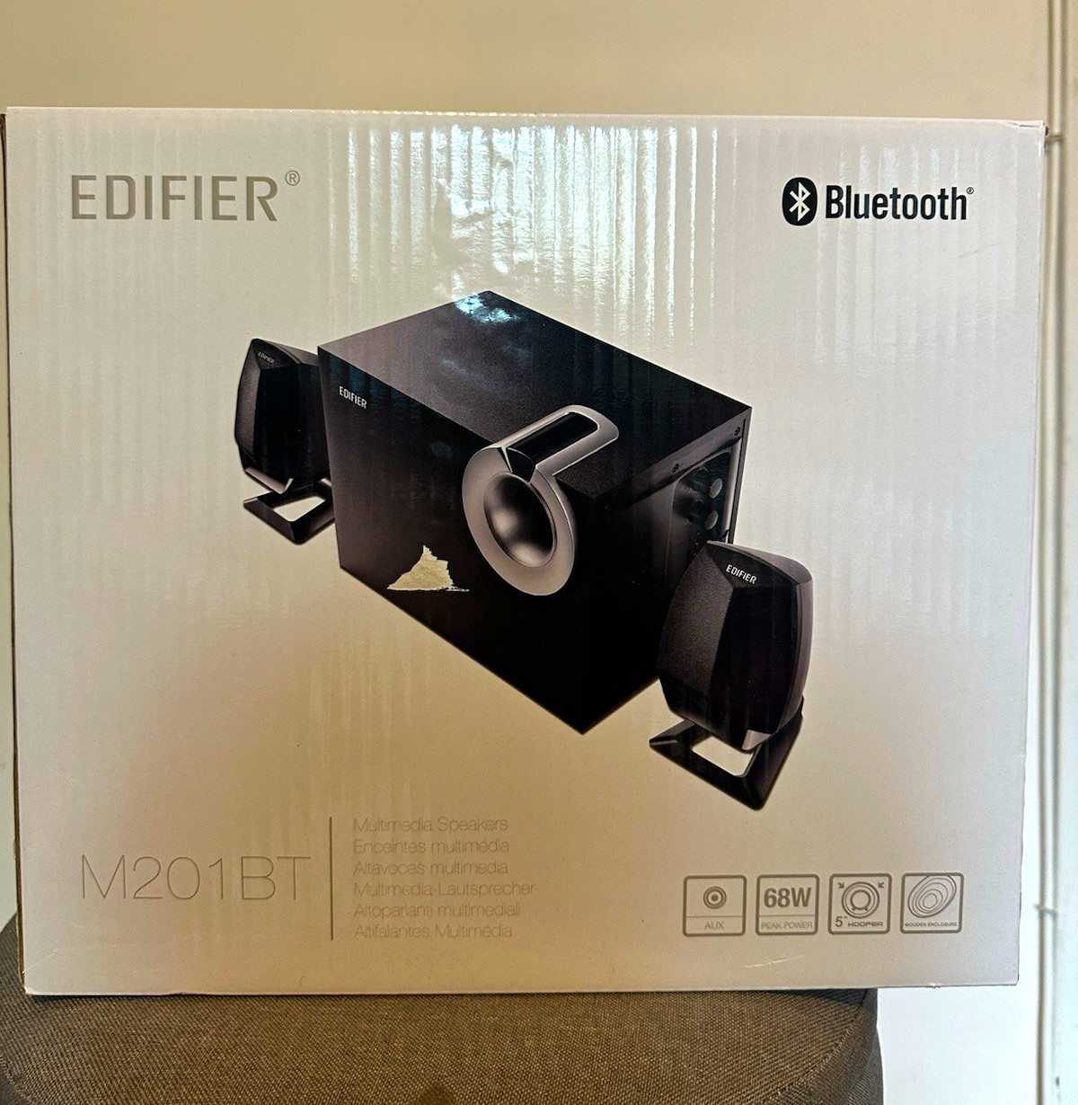 Edifier M201BT 2.1 Channel Speakers with Subwoofer - Bluetooth, AUX Wired