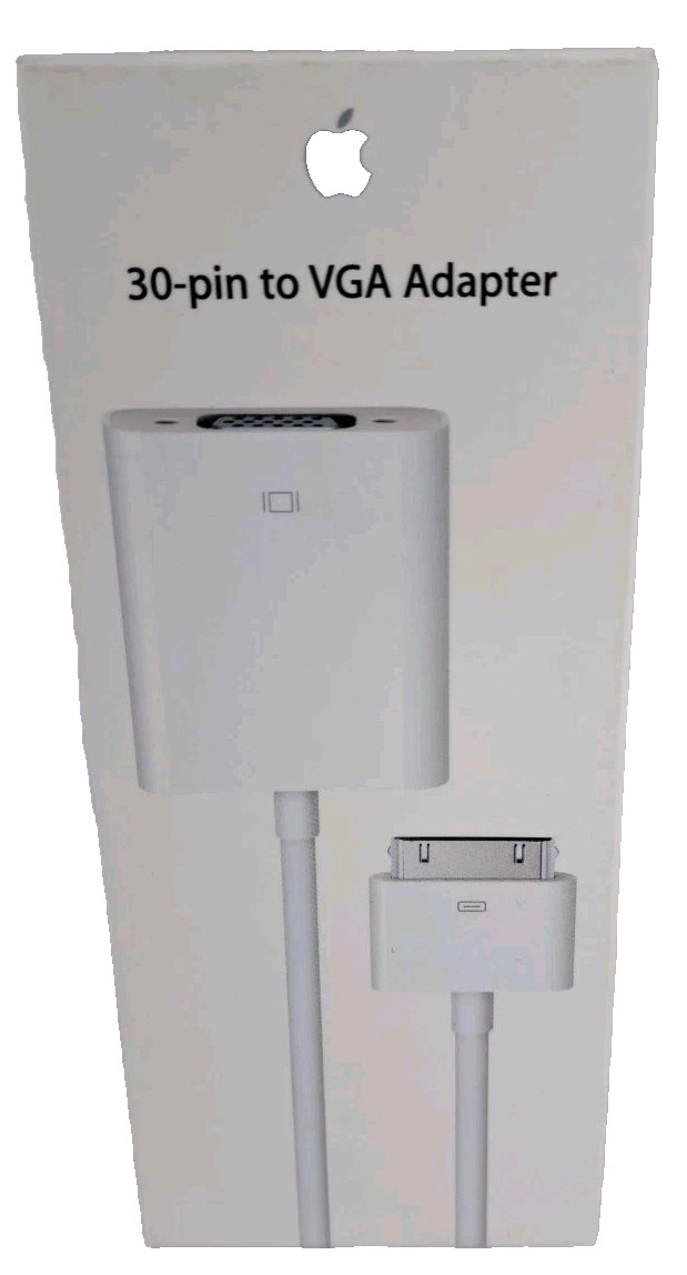 Apple VGA Adapter for iPad, iPhone and iPod Touch (30-pin to VGA) A1368 NIB