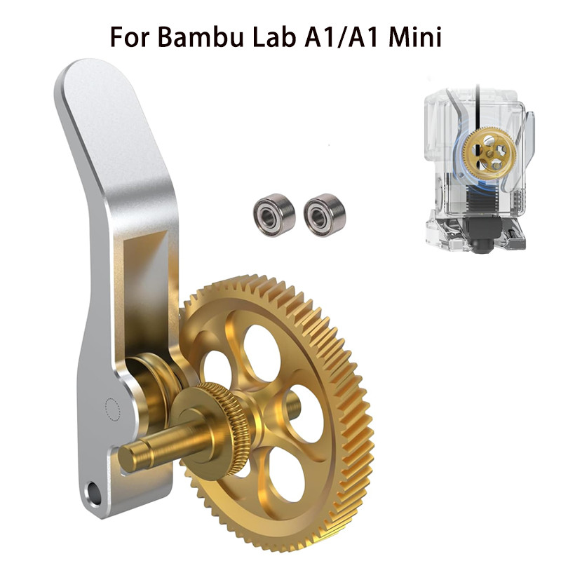 Upgraded Extruder Brass Gear for Bambu Lab A1/A1 Mini 3D Printers parts