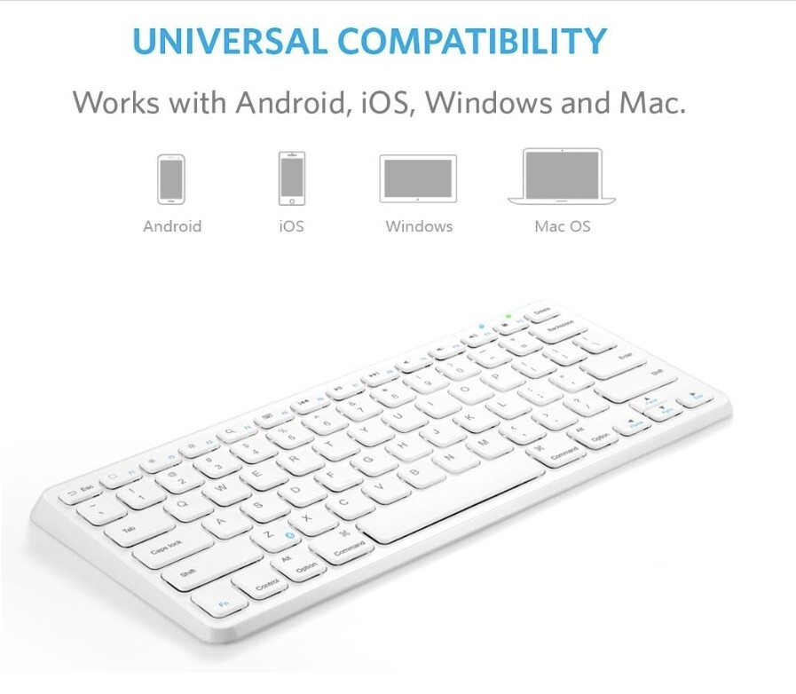 NEW ANKER ULTRA COMPACT BLUETOOTH KEYBOARD A7726 WIRELESS WINDOWS & MAC