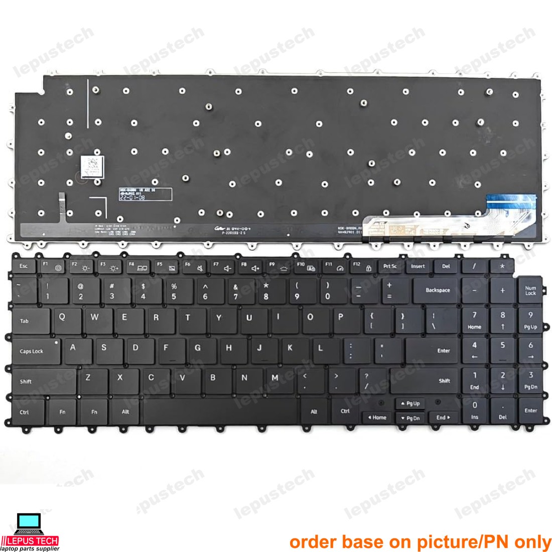Samsung Galaxy Book Pro 360 15 950QDB NP950QDB backlit US keyboard